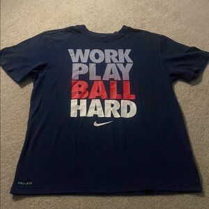 Nike Dri-FIT Graphic T-Shirt Navy Men’s Size Medium